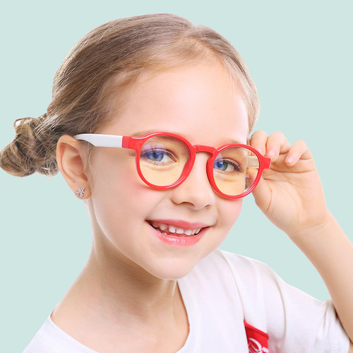 2024新款儿童眼镜时尚儿童防蓝光眼镜男女硅胶材质厂家直销 F8152