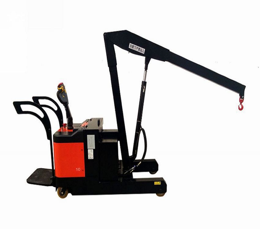 移动叉腿式全电动单臂吊平衡式吊车 可调叉脚全电动悬臂吊车