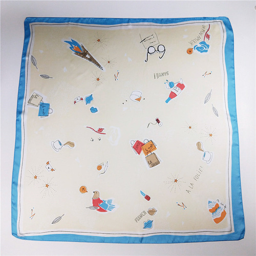 70 small square scarf silk scarf for women spring and autumn new Korean decorative literary Korean version versatile small scarf professional scarf