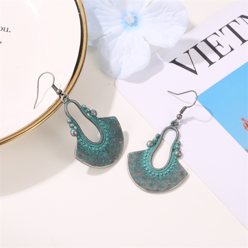 Fashion Sector Alloy Plating Women's Drop Earrings 1 Pair display picture 3