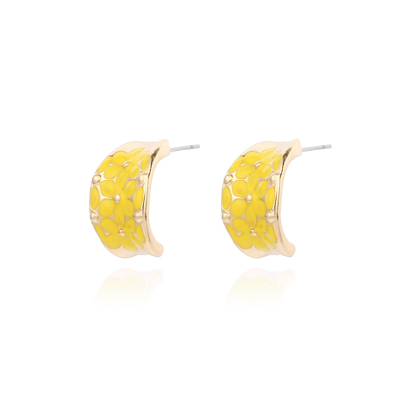 10g Weight Earrings Classification Wedding, Travel Occasion Women'S Gender White, Pink, Red, Yellow, Black Color Fashion New Colorful Exaggerated Women's Earrings 2