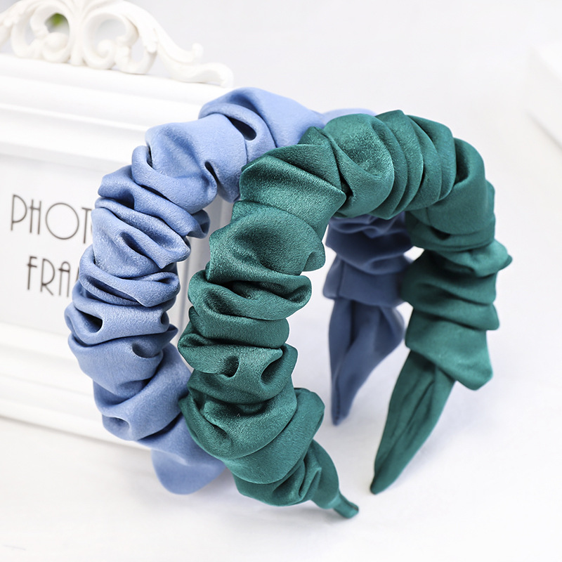 Südkorea Hot Sale Plissee Stirnband Süße Dame Weicher Stoff Internet-promi All-match Haarschmuck Frauen 2021 display picture 6