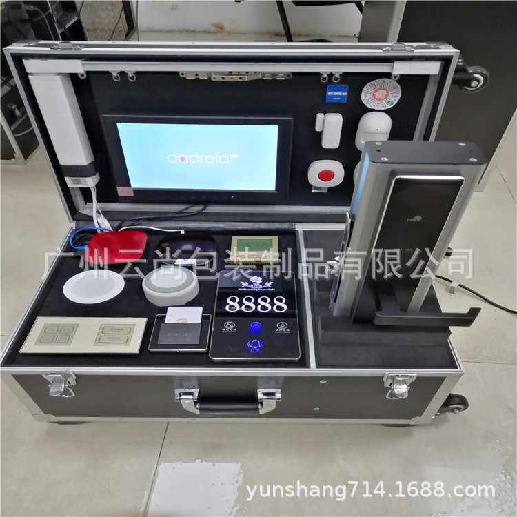 广州厂家定做智能家居演示展示箱 无人机仪器箱 铝合金拉杆箱