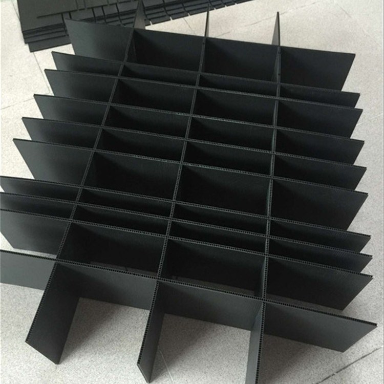 中空板刀卡 印刷万通板 PP防静电隔板 黑色防静电平板