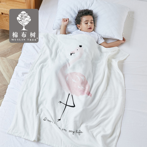 2024 spring and autumn new double-sided cotton gauze baby blanket, cotton blanket, soft and absorbent baby bath towel