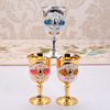 High-end wineglass, metal retro jewelry, European style