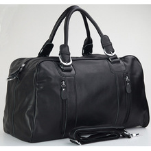 時尚商務納帕頭層牛皮男士手提旅行包大容量真皮行李包斜挎旅行袋
