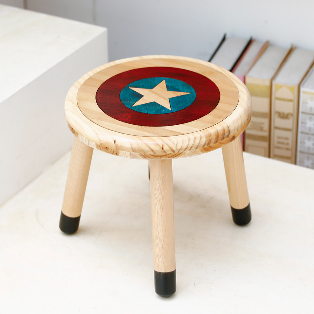 厂家直销批发实木儿童卡通小凳子 幼儿园地板凳子新款儿童椅子