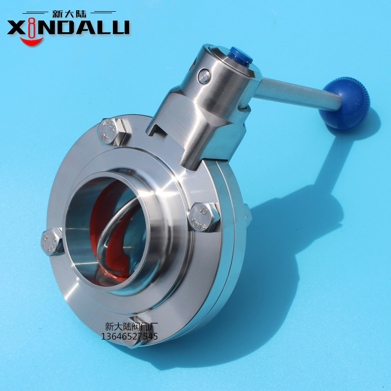 供应不锈钢304/316L焊接蝶阀 卫生级软密封四氟蝶阀