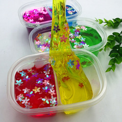 Flower and Grass Foaming Clay, Tent Mud M Foaming Clay, Internet-Famous Mud—The Bigger You Play With It, the Bigger It Gets! Jelly-Like Crystal Jam Lunch Box