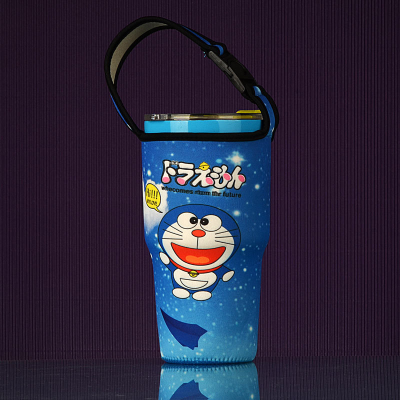 Taza de helado cubierta de la taza de la burbuja 30oz de dibujos animados Kumamoto oso bolsa en stock portátil de grasa de la Copa cubierta protectora