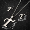 Pendant stainless steel with letters, necklace, chain, set, earrings, accessory, European style, wholesale