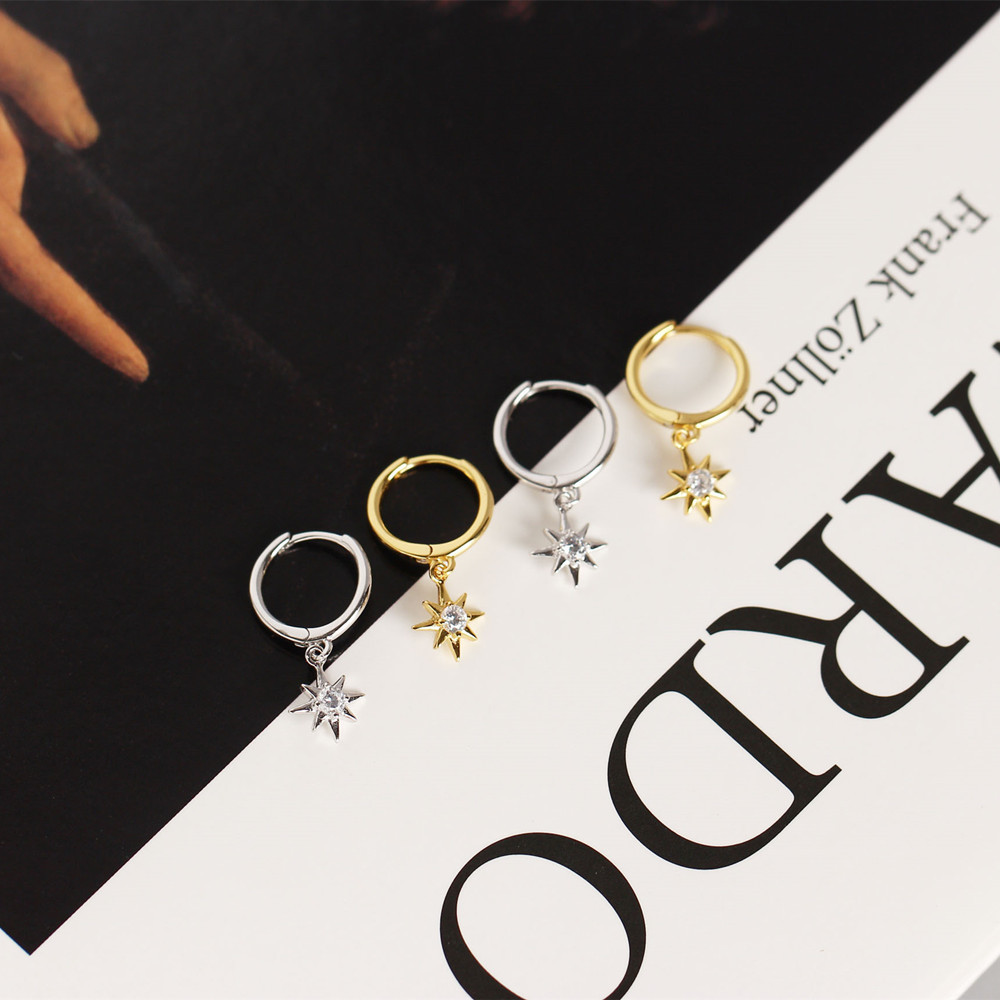 Fashion Style Star Gem Earrings Ear Studs
