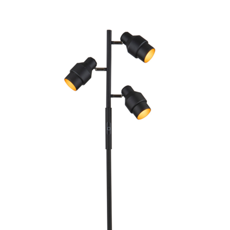 北欧落地灯客厅沙发茶几灯卧室床头现代立式台灯LED3头落地灯