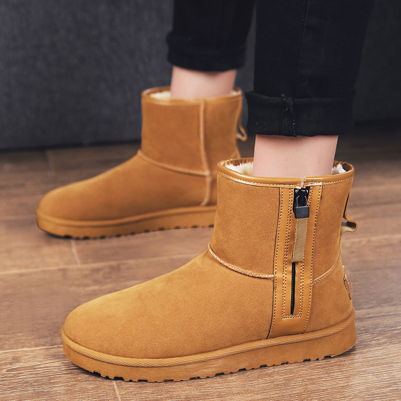 【情侣】2019冬季新款高帮马丁靴加绒加厚户外面包鞋保暖短靴|ms