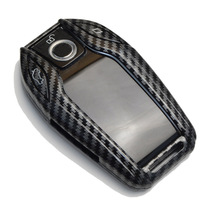 都泽 汽车钥匙包ABS碳纤纹适用于新7系 X5 540宝马液晶钥匙壳跨镜
