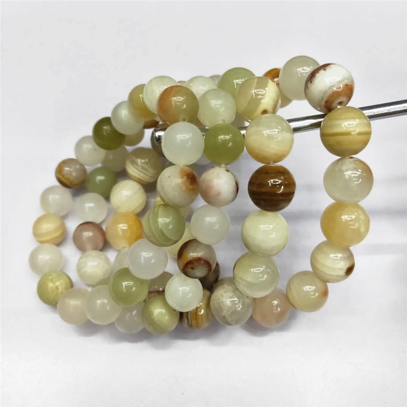 Wholesale of new Afghan blue jade bracelets, DIY beaded blue jade bracelets, natural stone bracelets, factory direct sales detail image 1