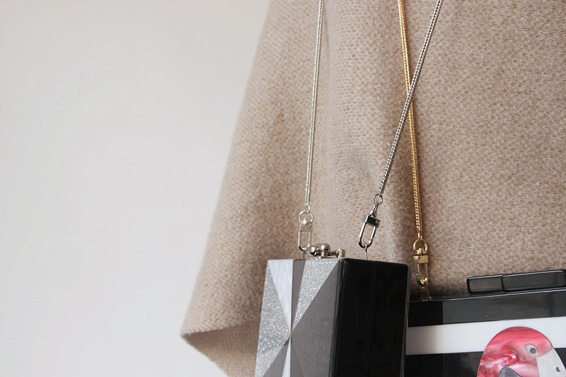 All Seasons Season Unisex Gender All Seasons Metal Solid Color Single Shoulder Strap Bag Chain