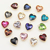 Crystal pendant heart-shaped, bracelet, necklace, hair accessory, 12mm