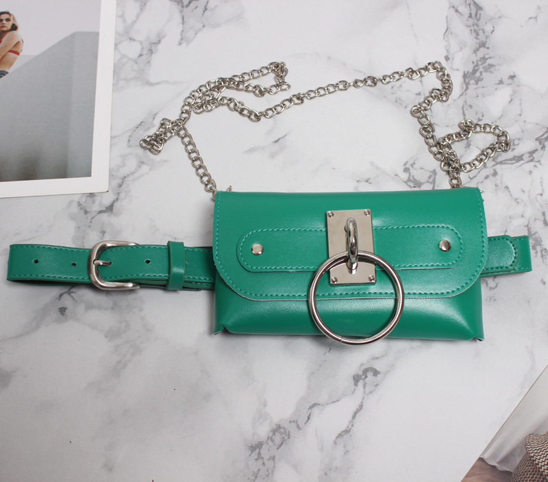 Fashion Belt Waist Bag in Apricot Snake Print