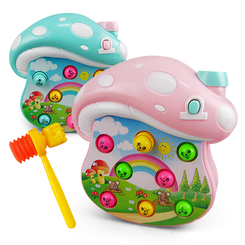 Niños juguetes interactivos entre padres e hijos mercado nocturno Venta caliente Nuevos niños educativos mesa de setas eléctrica hamster música ligera