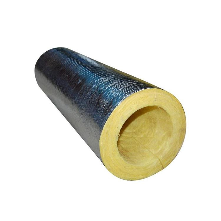 厂家供应50mm铝箔离心玻璃棉管 防火隔音隔热离心玻璃纤维棉管|ru