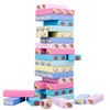 Wooden big tower, constructor, digital toy, board games for adults