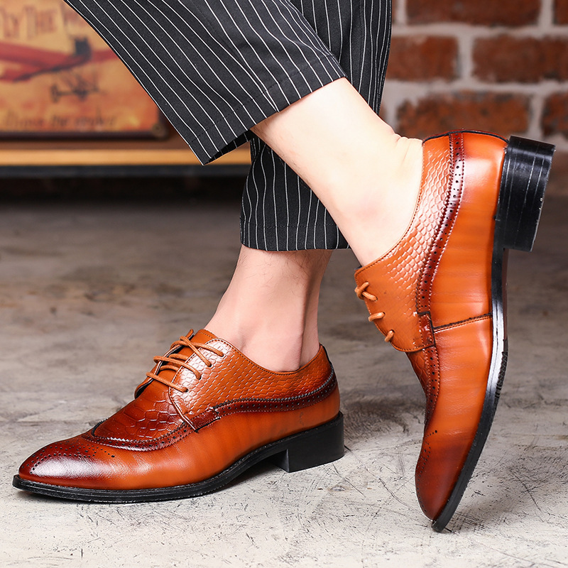 Men PU Leather Shoes Men Business dress...