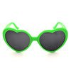 Sunglasses heart-shaped, green glasses heart shaped, Birthday gift