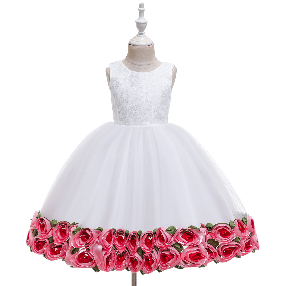 Children's Dress Girl Pettiskirt Hem Flower Costume Flower Girl Skirt Baby Year-old Wash Dress display picture 21