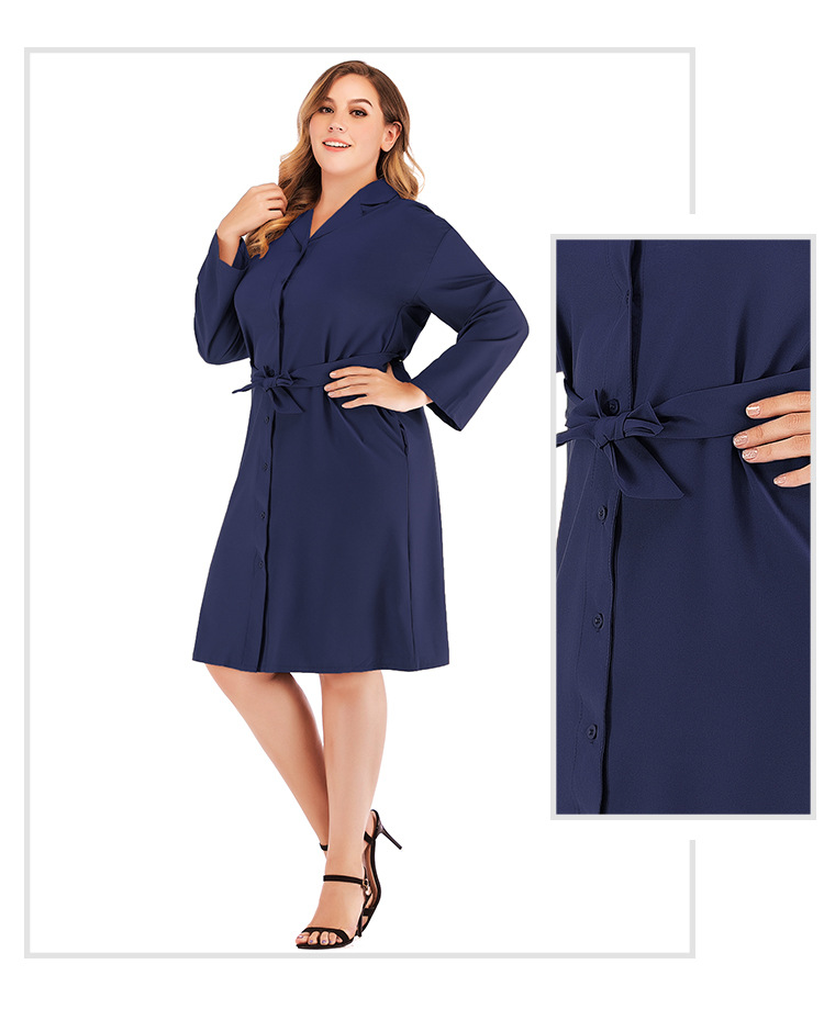 slim temperament waist suit collar shirt dress trench coat jacket   NSJR23362