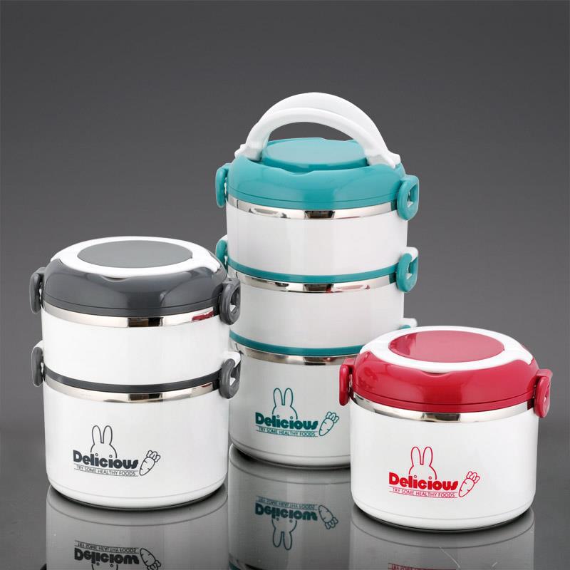 Portable stainless steel lunch box insul...