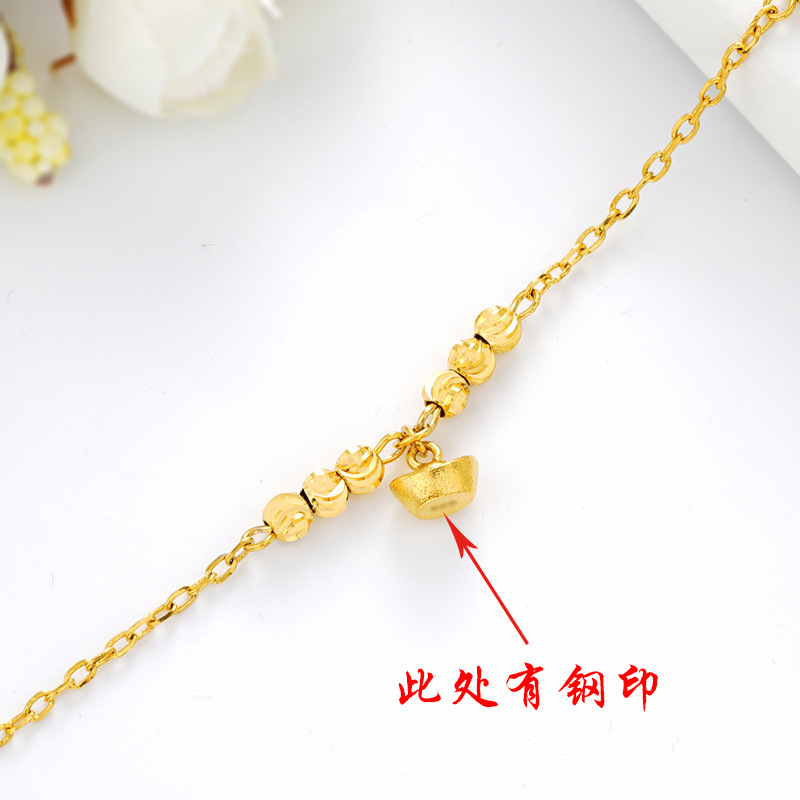 Fábrica directa transfronteriza lingote de oro playa tobillera verano vintage cuentas tobillera de mujer al por mayor