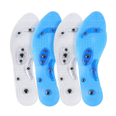 Cross border transparent Magnet Insole 8 Magnet massage ventilation magnetic Insole men and women wholesale