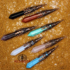 Origin Crystal Dongling Jade Pendant Hexagonal Column Spiritual Pendulum Accessory Foreign Trade Cross-border Yiwu Small Commodity