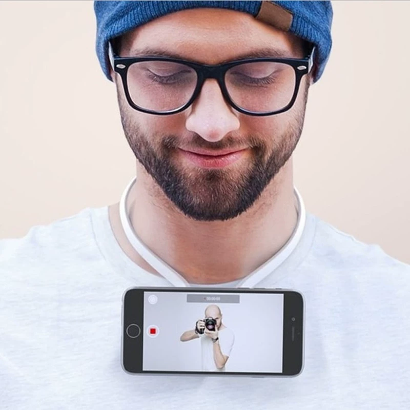Держатель для мобильного телефона Hands-free POVIE, ленивая съемка, воротник, живой кадр, подвешенный шейный наружный стрим LIV