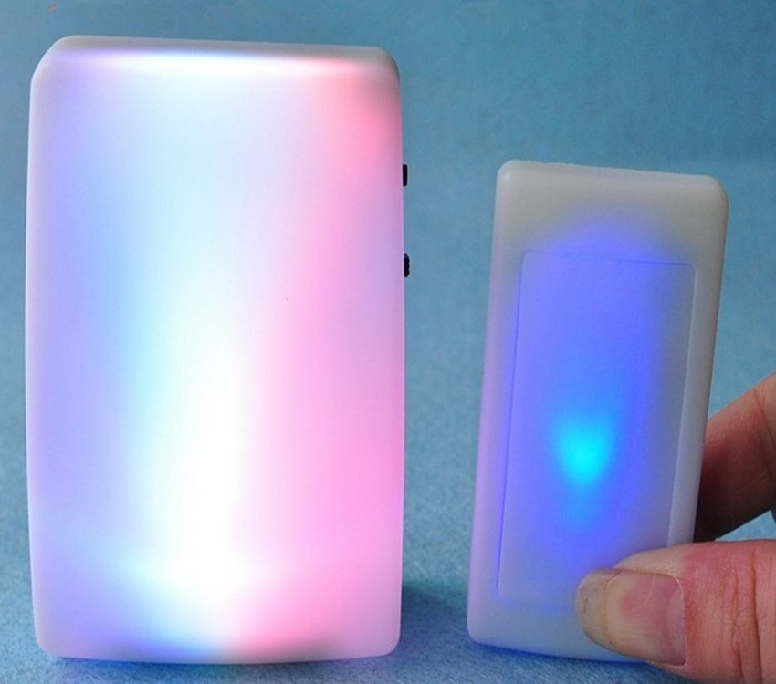 Colorful Flash Wireless doorbell luminescence household flash light Digital music Reminder service the elderly deaf Call doorbell