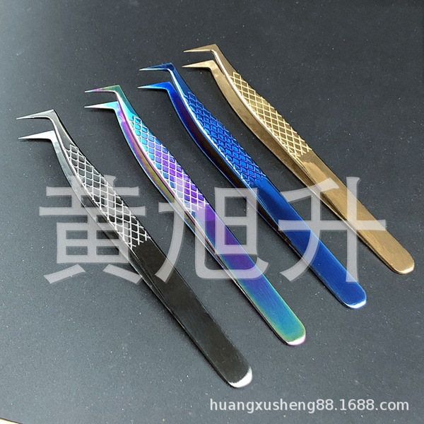 blue tweezers stainless steel
