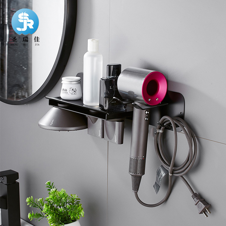 Santa Rui Punch holes Hair rack TOILET Shower Room Stands Storage Wall hanging Hair dryer drum Shelf suit