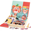 Wooden magnetic smart toy, brainteaser, drawing board for boys and girls for dressing up, early education