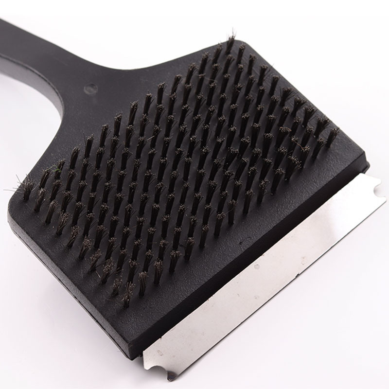 Cepillo de alambre de acero inoxidable barbacoa cepillo barbacoa herramienta de limpieza cepillo de limpieza mango largo gancho grande cepillo para hornear