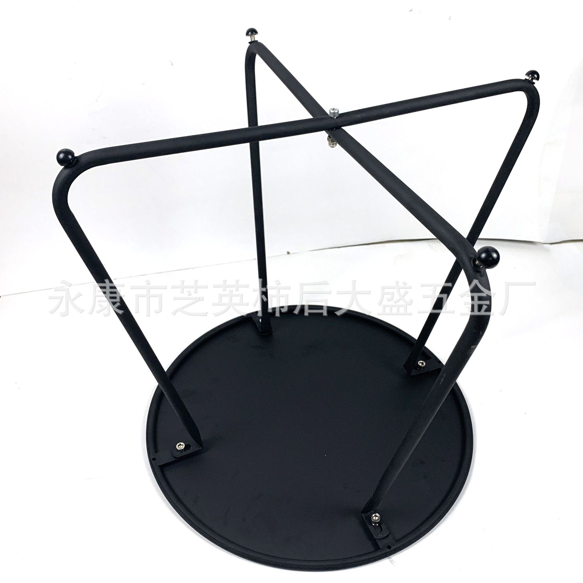 Suministro directo de fábrica Mesa Redonda de metal mesa de comedor redonda de hierro negro leche al aire libre tienda de té cafetería mesa de ocio