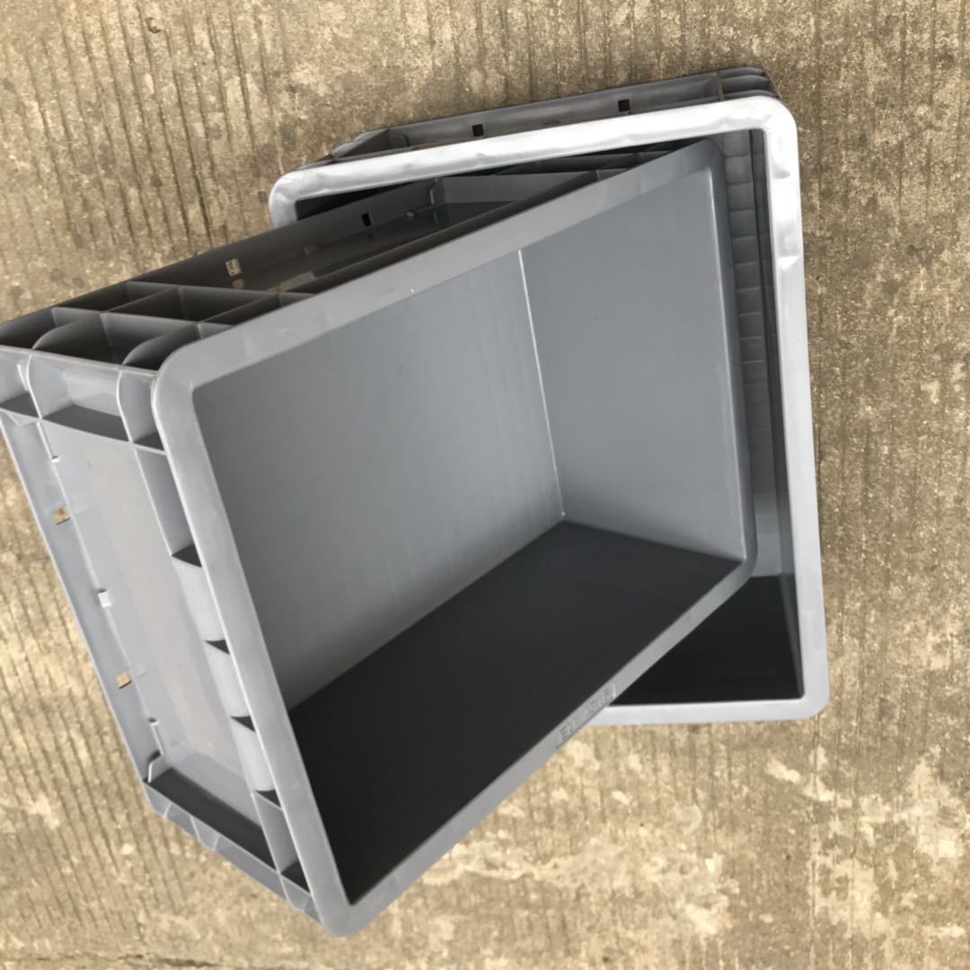 厂家直销塑料周转箱 EU4644全新料物流箱 加厚物流箱灰色PP汽配箱