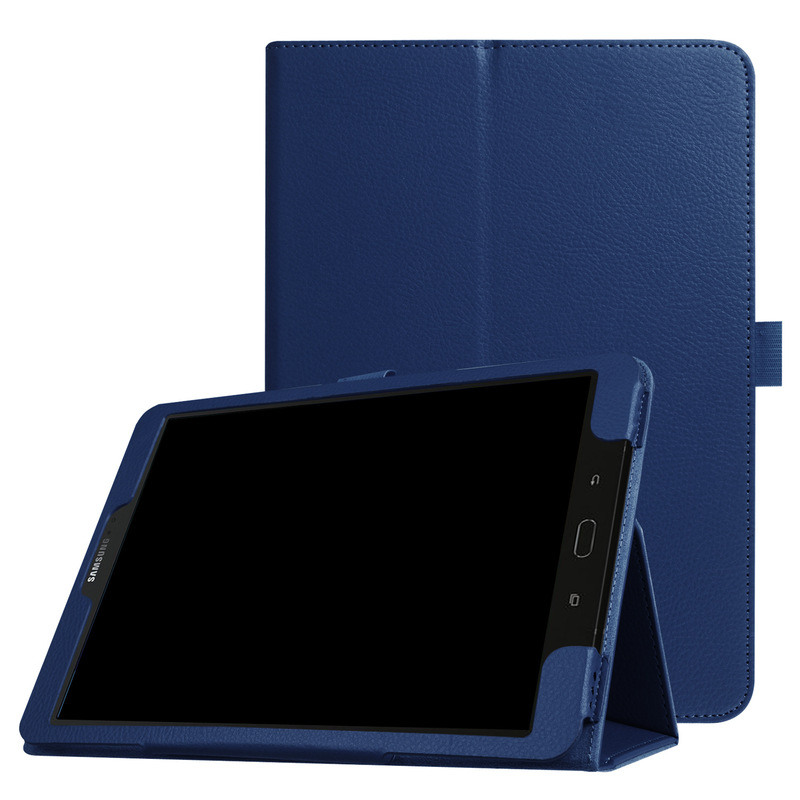 Applicable to Samsung tab S3 9.7 T820 tablet protective case T825 litchi pattern two-fold bracket leather case