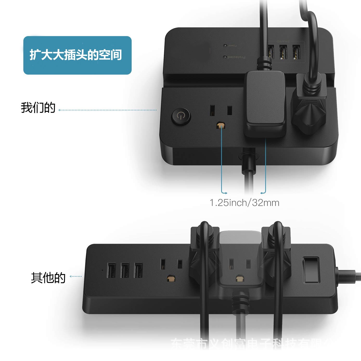 美规usb充电排插 usb电源插排插线板 带手机支撑多功能桌面排插-阿里巴巴