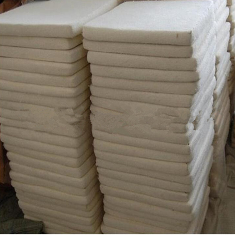 厂家供应50mm厚纯羊毛毡高密度细白毛毡耐磨抛光毛毡工业混纺毛毡