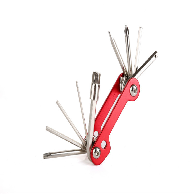 Combinaison d'outils colorés pour VTT avec coupe-chaîne, outils de réparation pour équipement de vélo_voghion.com