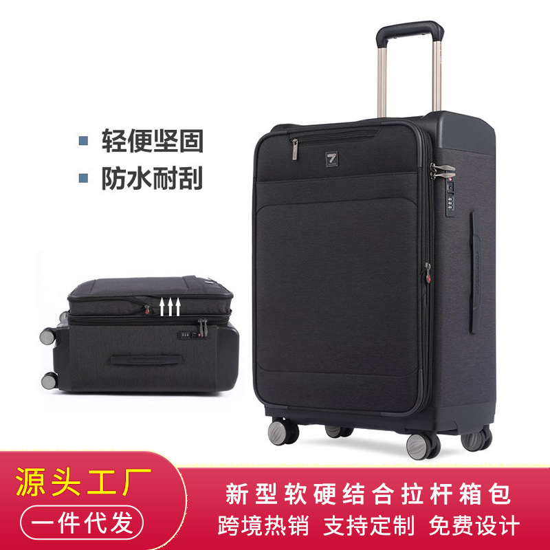 Oxford cloth luggage universal wheel tro...