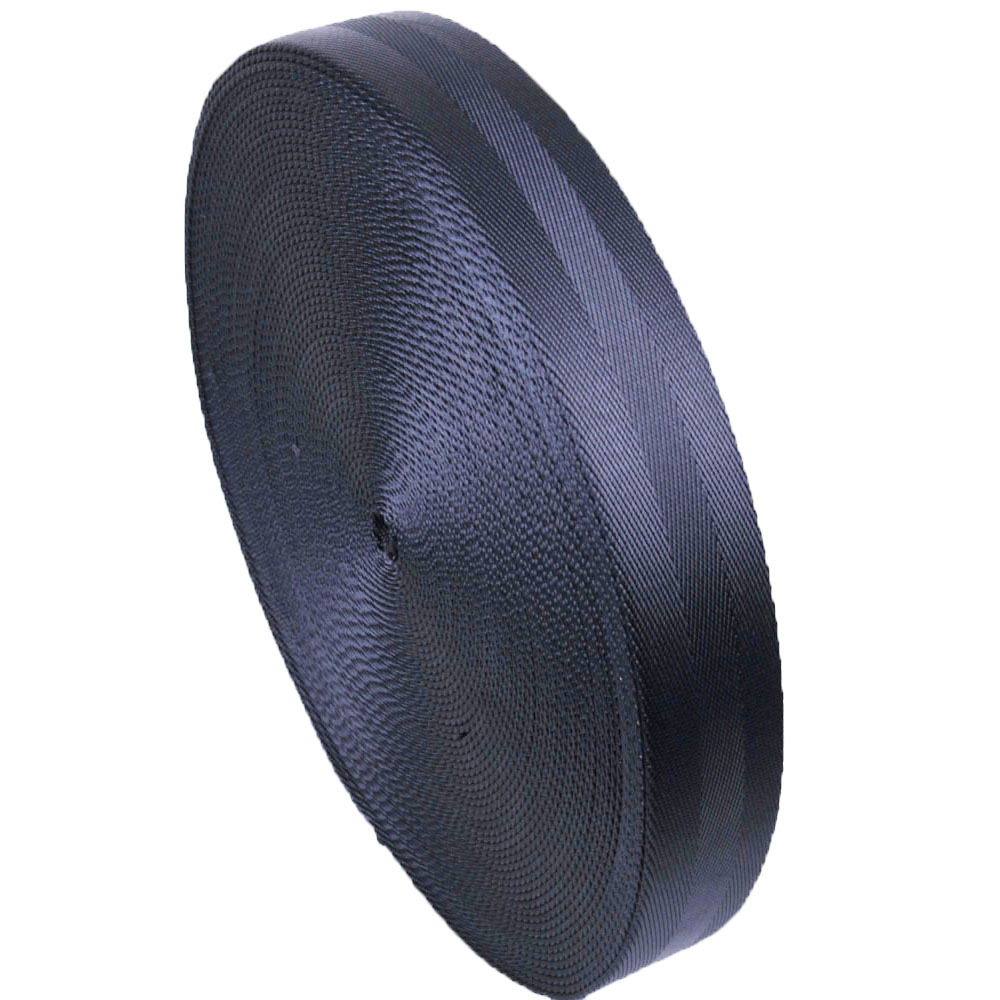 力满现货 38mm3.2公分加厚2mm深蓝 双人字尼龙带 宝兰色 锦纶织带