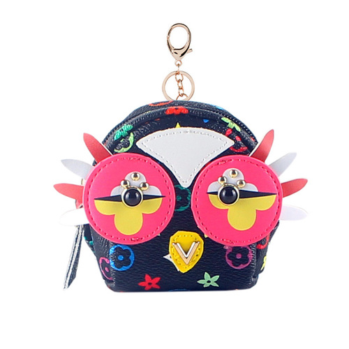 Coin purse female fans small Korean cute girl heart ins small school bag keychain integrated zipper coin purse